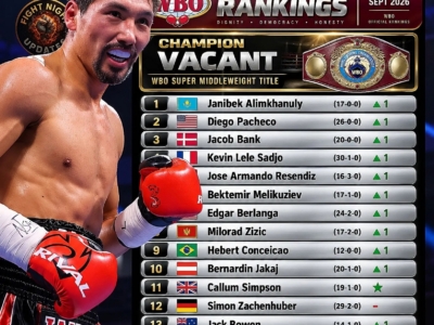 Чемпионский пояс WBO в суперсреднем весе (168 фунтов) вакантен!